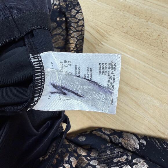 Magicsuit NWT Rita Tankini Top Gold Rush Size 12 Tiered Ruffle V-Neck Adjustable - Picture 6 of 11